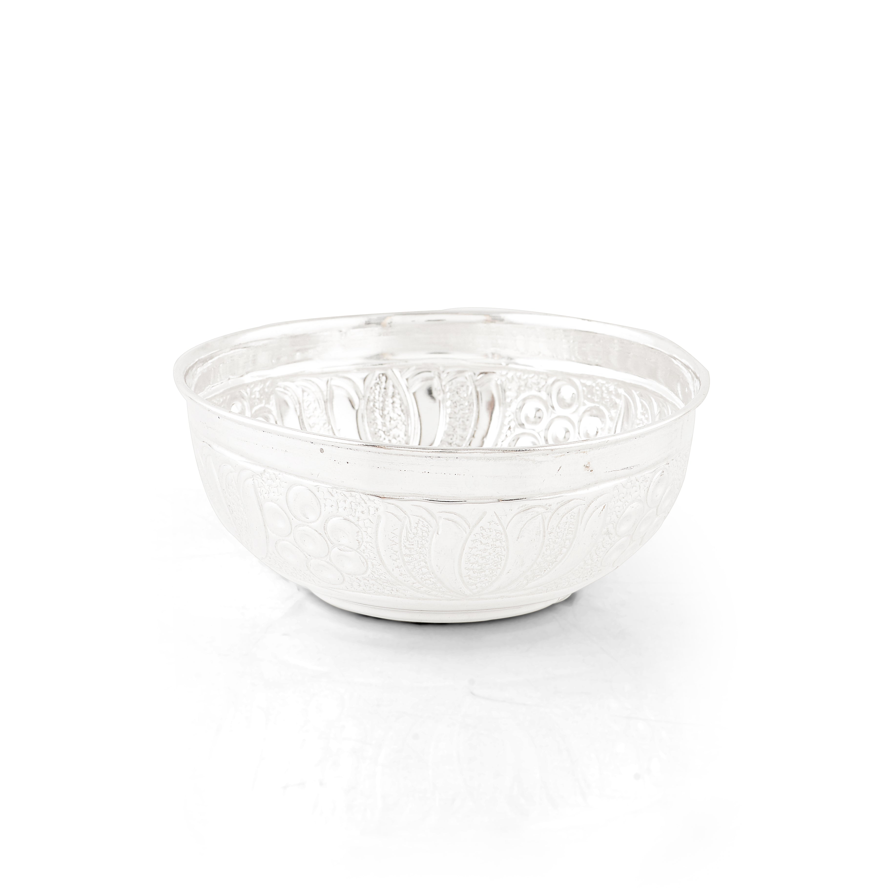 92.5 Pure Silver Designed Pooja Bowl