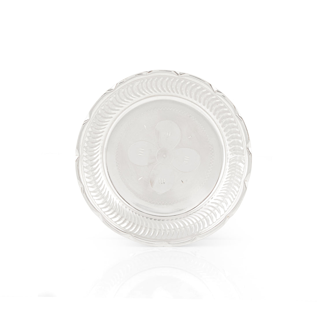 92.5 Pure Silver Pooja Plate  - Traditional Single Piece