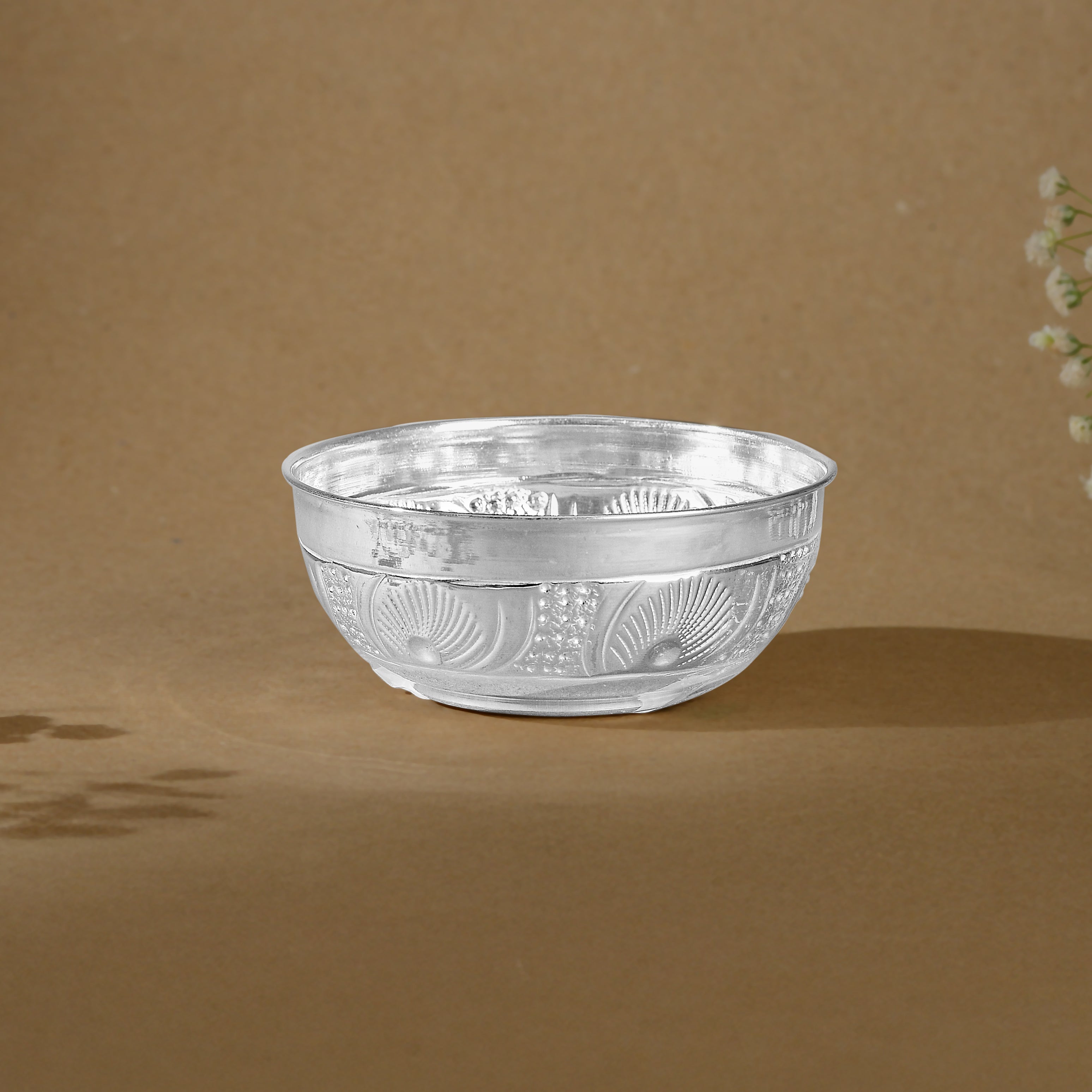 92.5 Pure Silver Designed Bowl