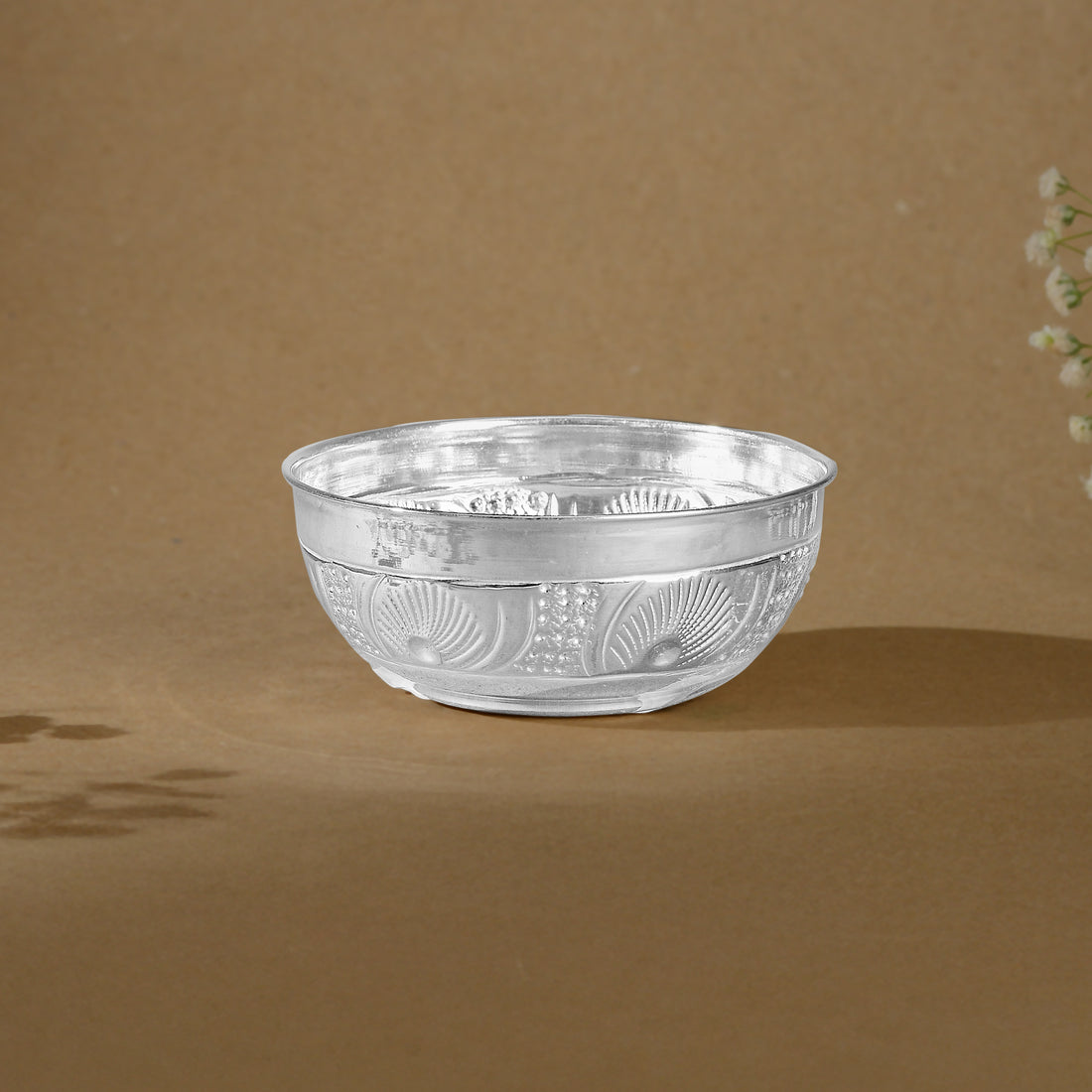 92.5 Pure Silver Designed Bowl