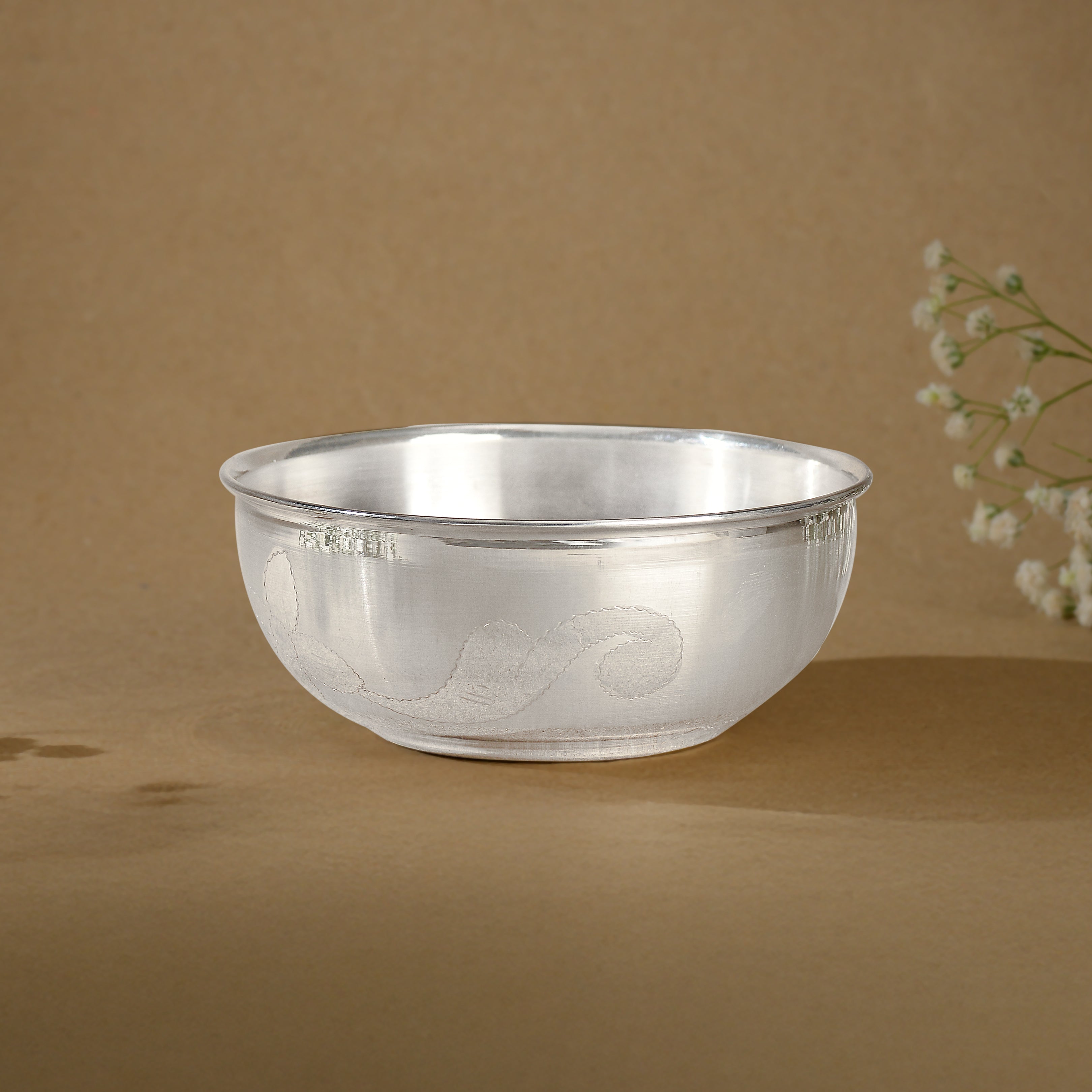 92.5 Pure Silver Plain  Bowl - Simple & Elegant