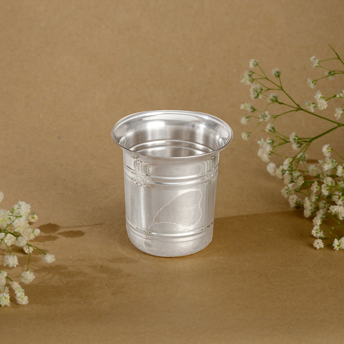 92.5 Pure Silver Plain Drinking Glass / Pooja Tumbler