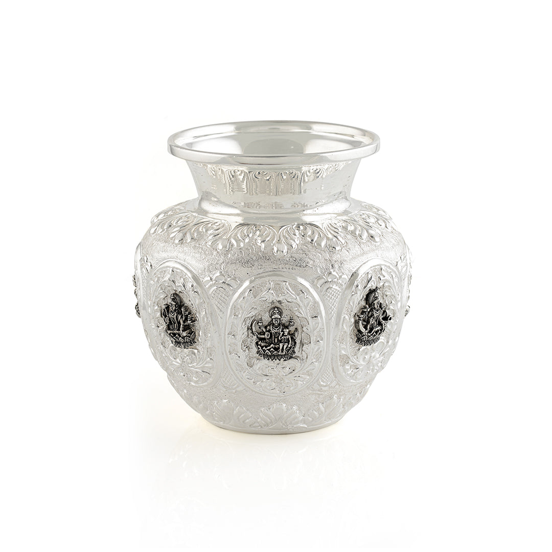 Ashtalakshmi kalash in Silver - Krishna Jewellers Pearls and Gems