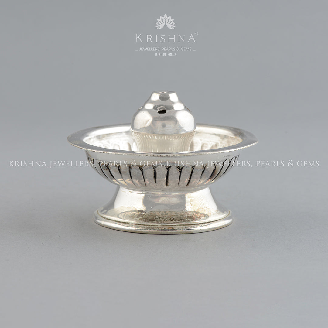 Classic Silver Agarbathi Stand - Krishna Jewellers Pearls and Gems