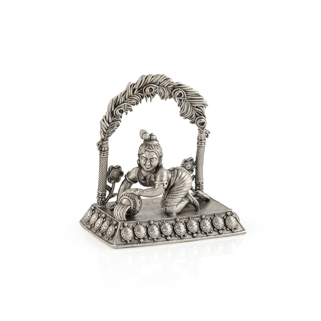 Laddu Gopal Murti In Silver - Krishna Jewellers Pearls and Gems