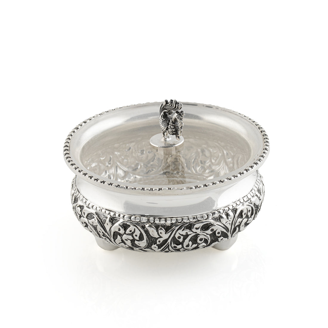 Antique Silver Prasadam Bowl - Krishna Jewellers Pearls and Gems
