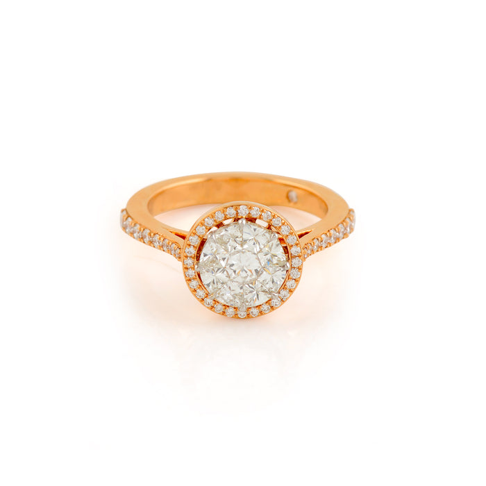 Glamorous Diamond Cluster Ring — Krishna Jewellers