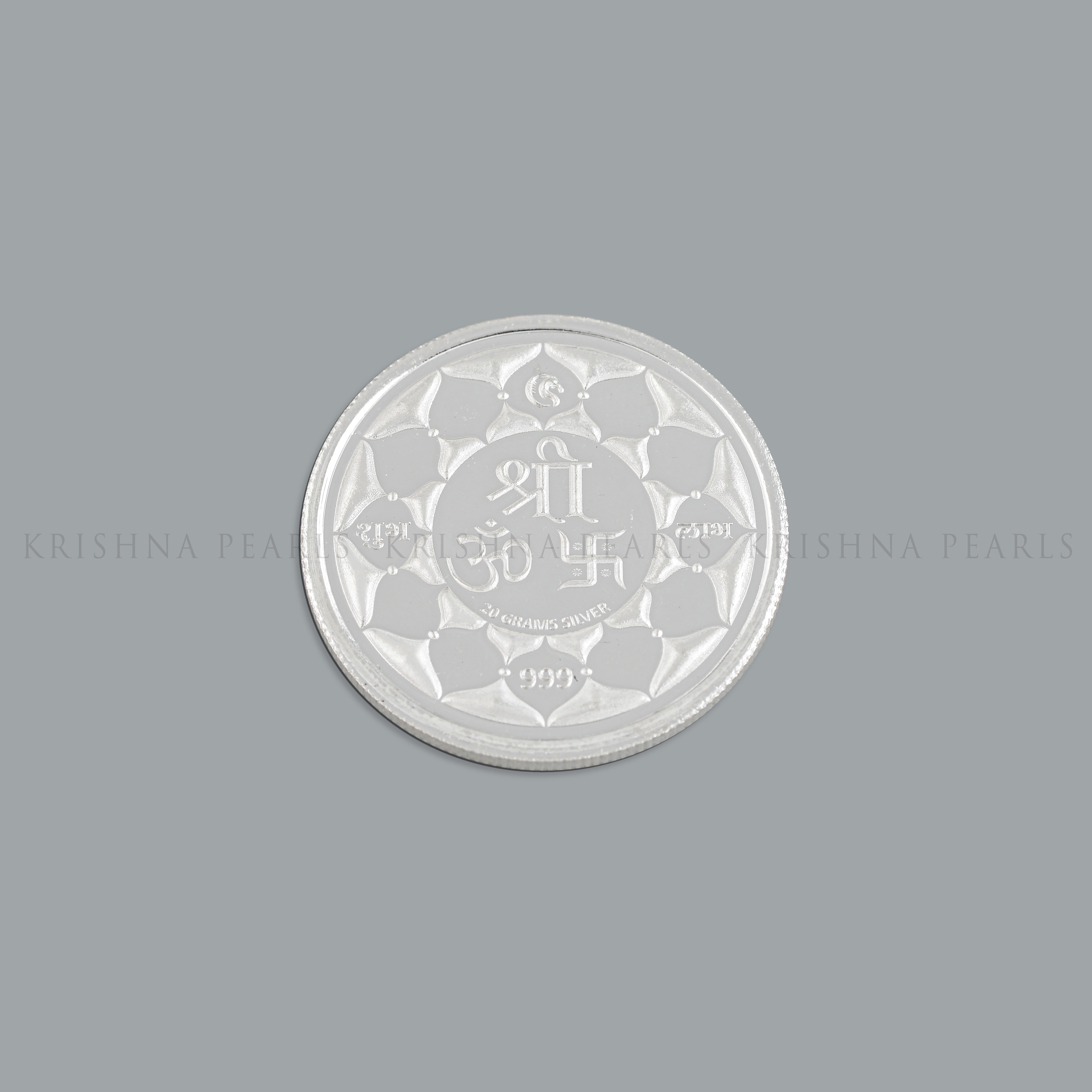 20 Grms Laxmi, Sarswathi, Ganesh Motifs Silver Coin - Krishna Jewellers Pearls and Gems