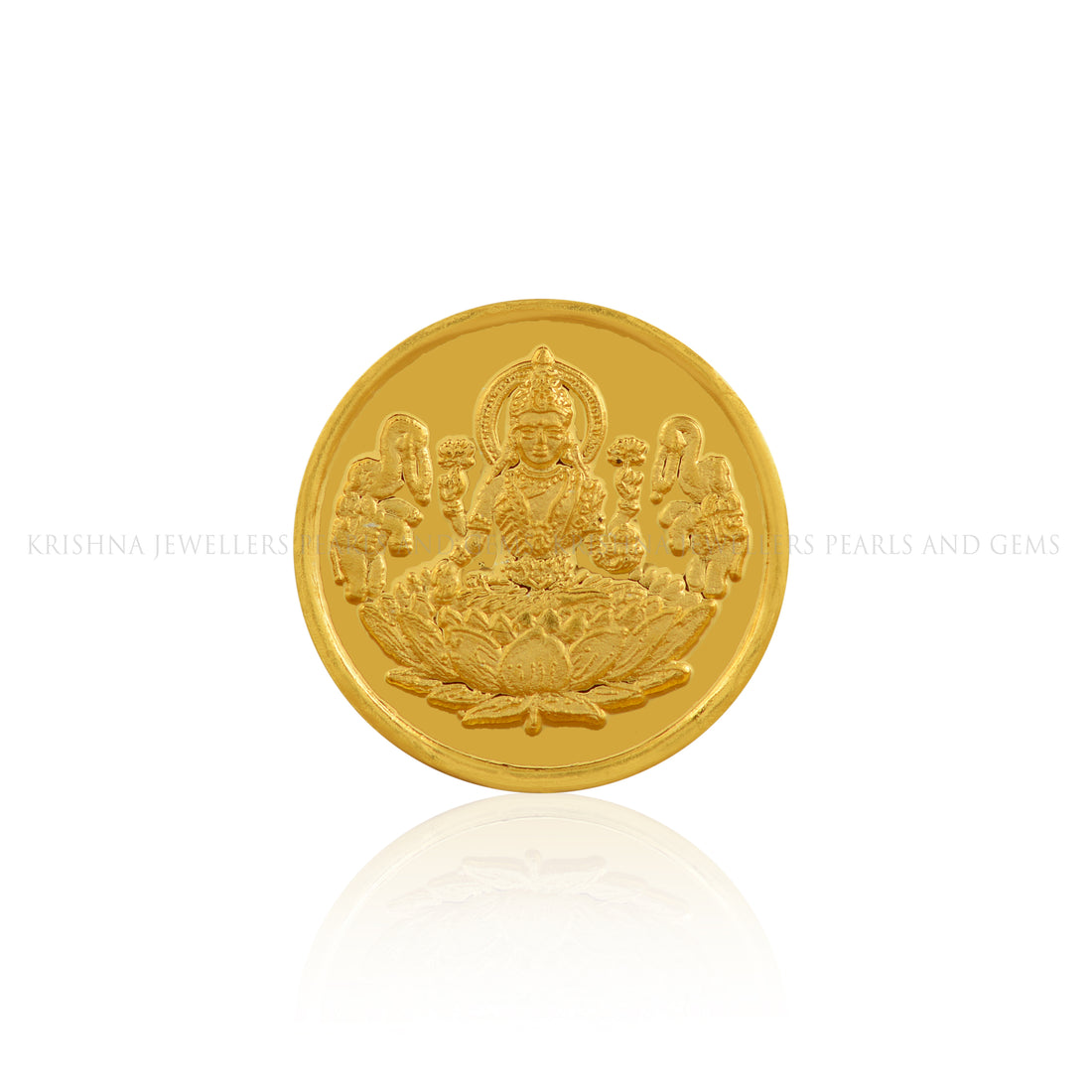 2 Gram Gold Coin With Lakshmi Motif - Krishna Jewellers Pearls and Gems