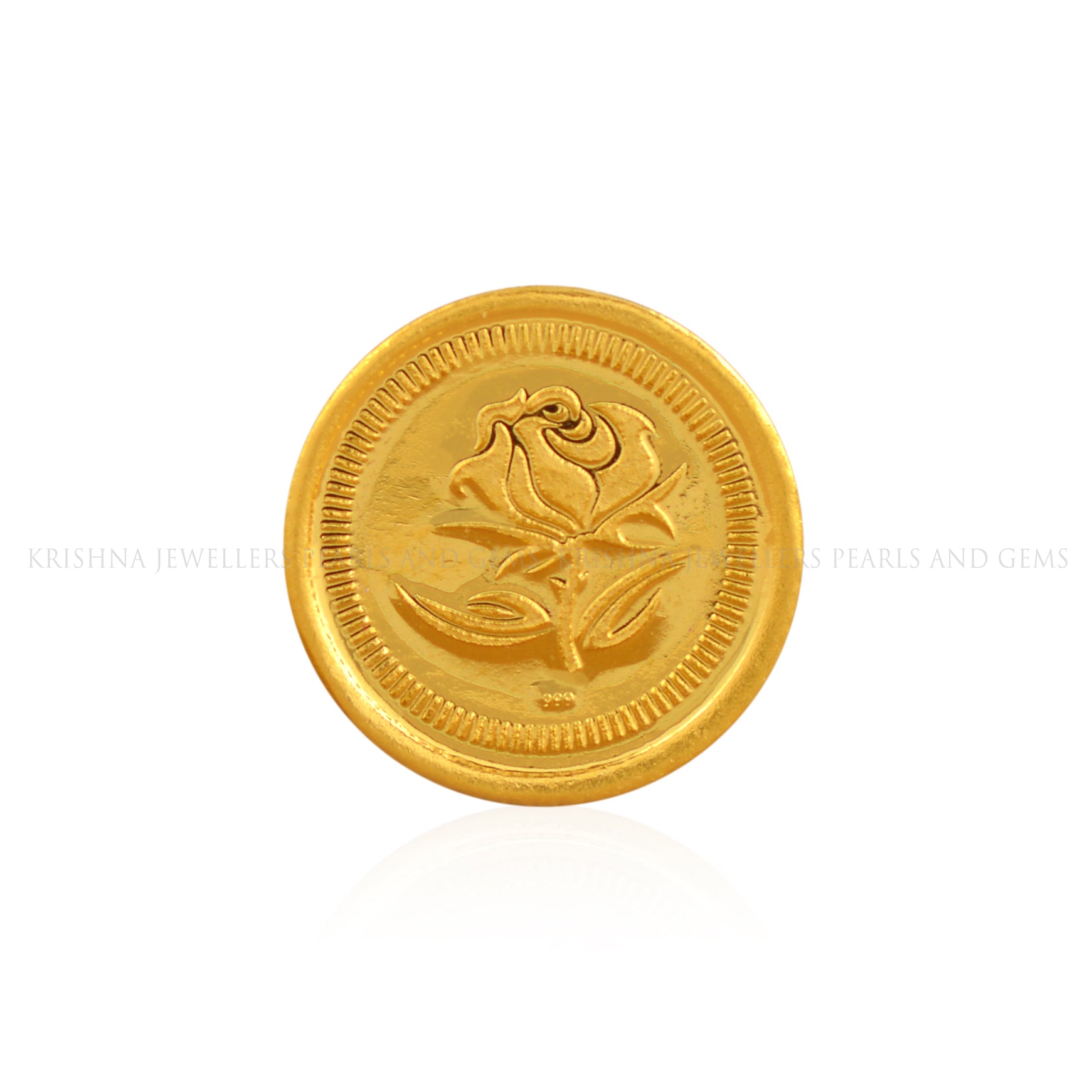 1 Gram Lotus Gold Coin at Krishna Jewellers