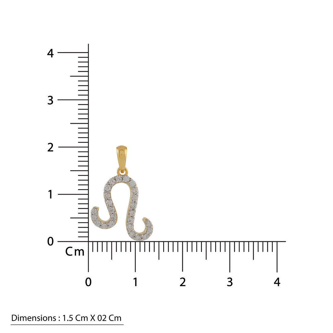 Gold Leo Zodiac Diamond Pendant - Krishna Jewellers Pearls and Gems