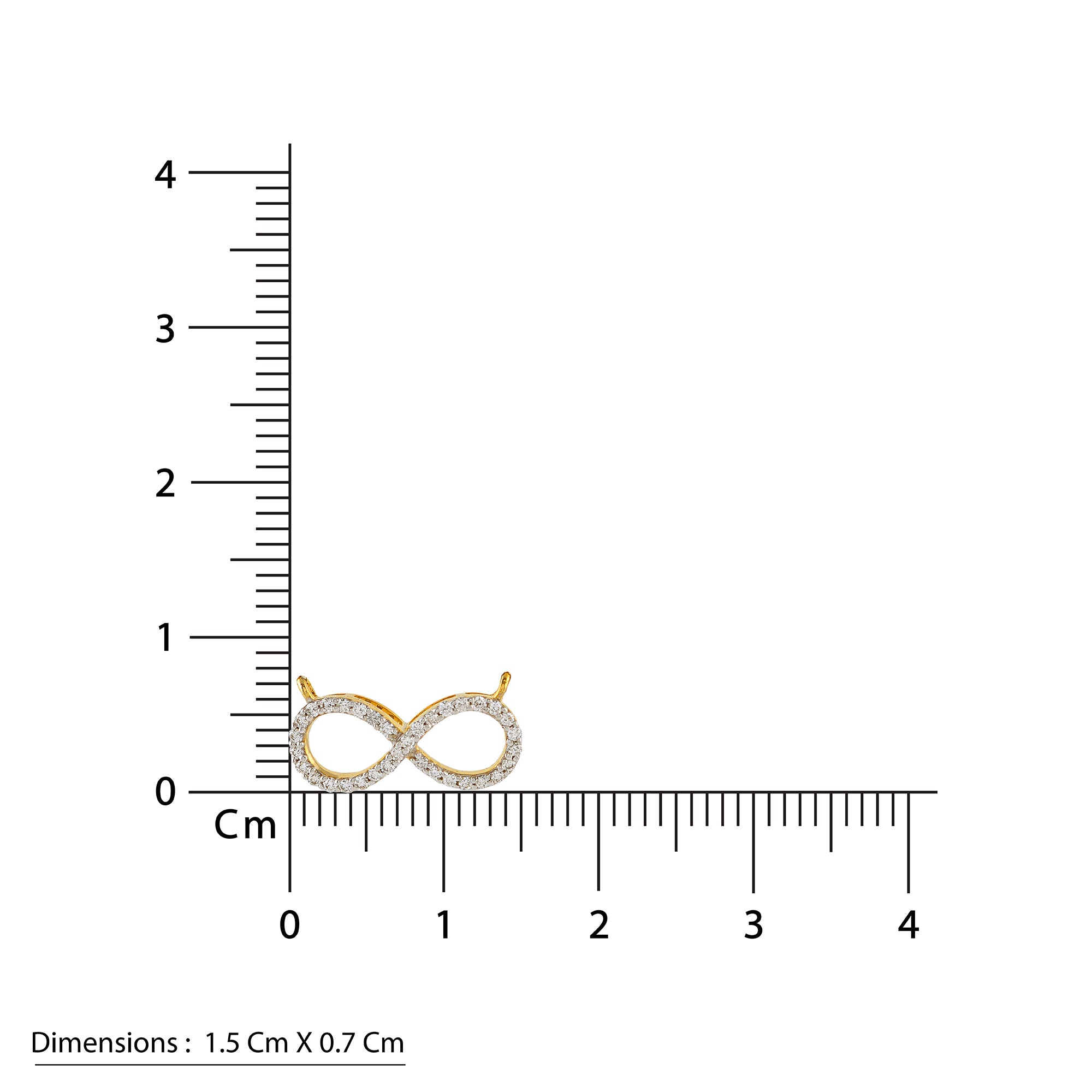 Gold Chain Infinity Diamond Pendant - Krishna Jewellers Pearls and Gems