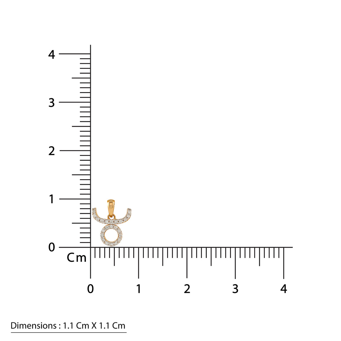 Gold Chain-Tauras Zodiac Diamond Pendant - Krishna Jewellers Pearls and Gems