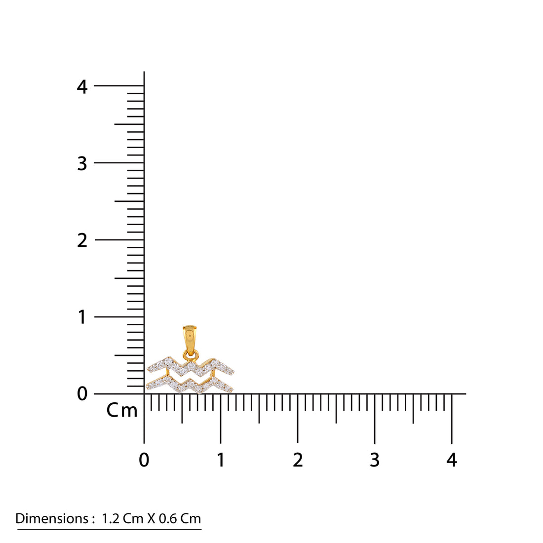 Gold Chain Aquarius Diamond Pendant - Krishna Jewellers Pearls and Gems