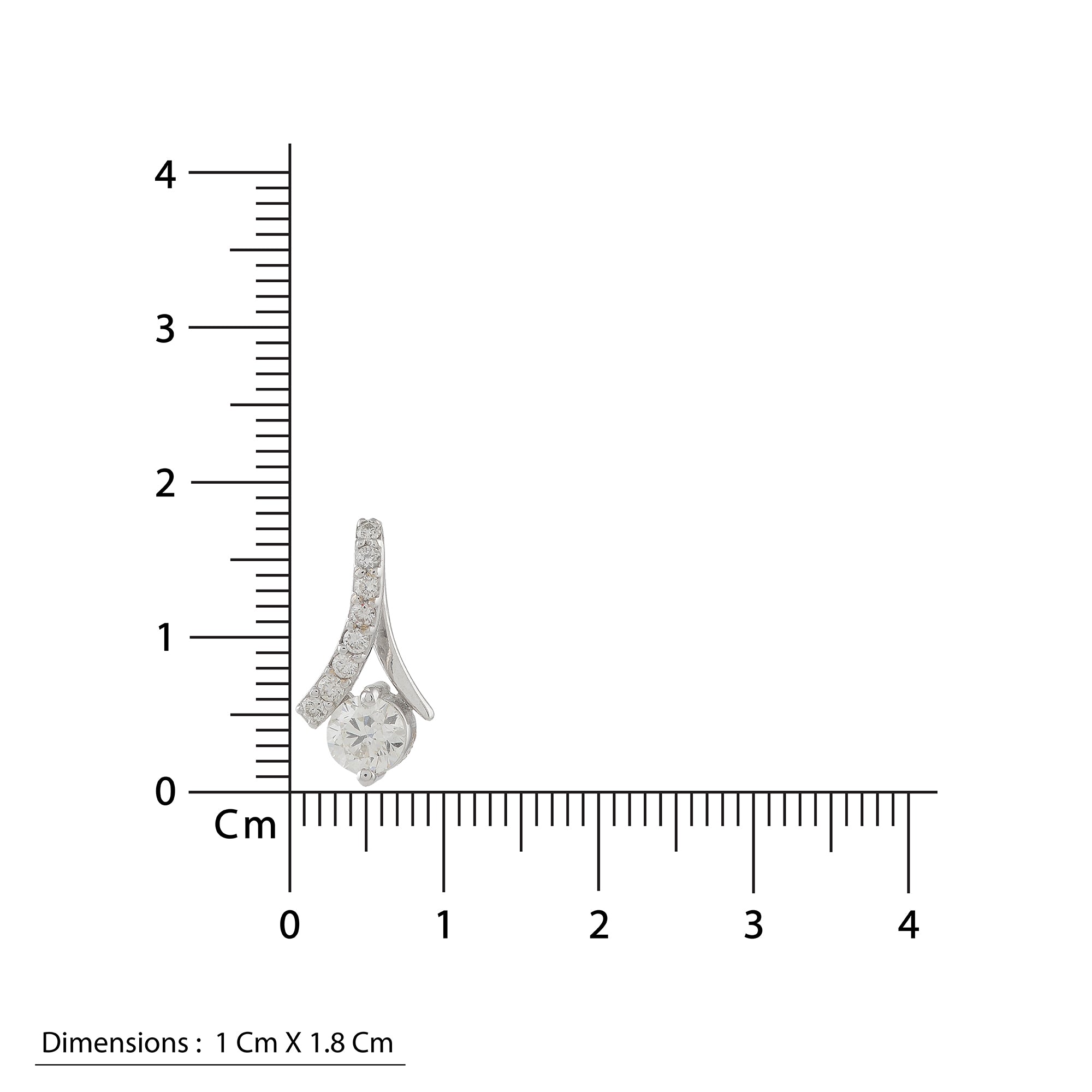 Diamond Chain Ribbon Style Diamond Pendant - Krishna Jewellers Pearls and Gems