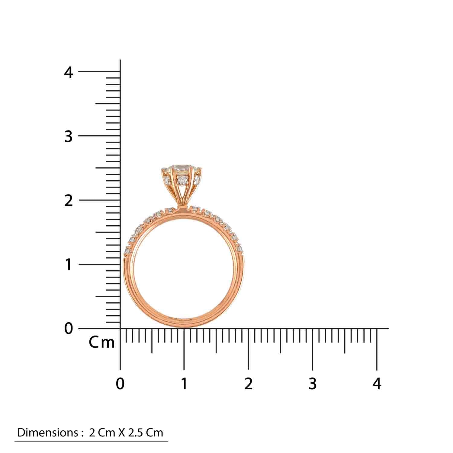 Diamond Ring in Rose Gold - Krishna Jewellers Pearls and Gems