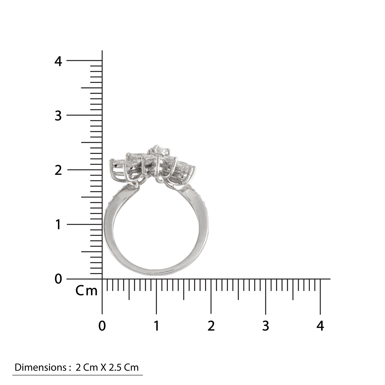 Floral Cluster Diamond Ring - Krishna Jewellers Pearls and Gems