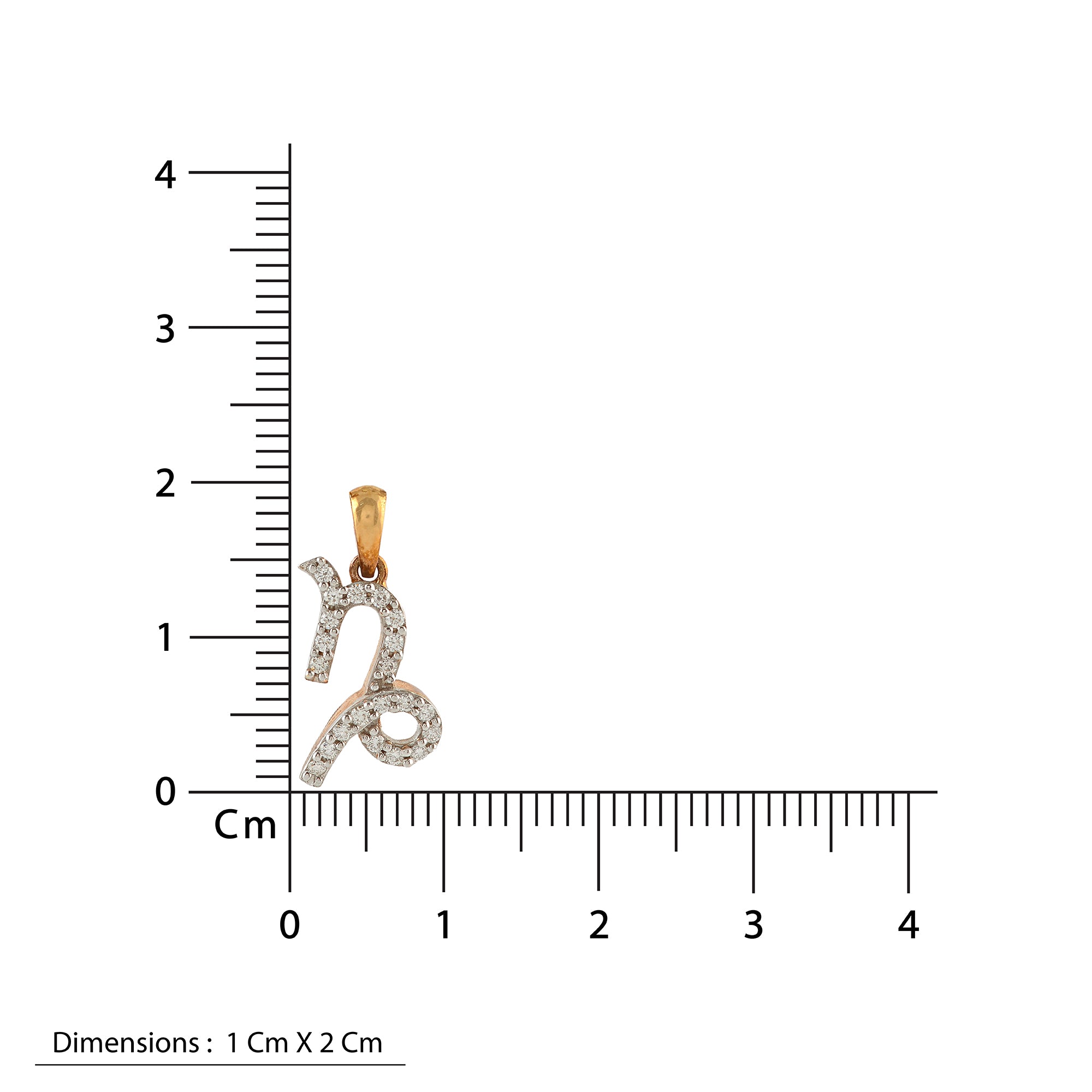 Gold Chain Capricorn Diamond Pendant - Krishna Jewellers Pearls and Gems