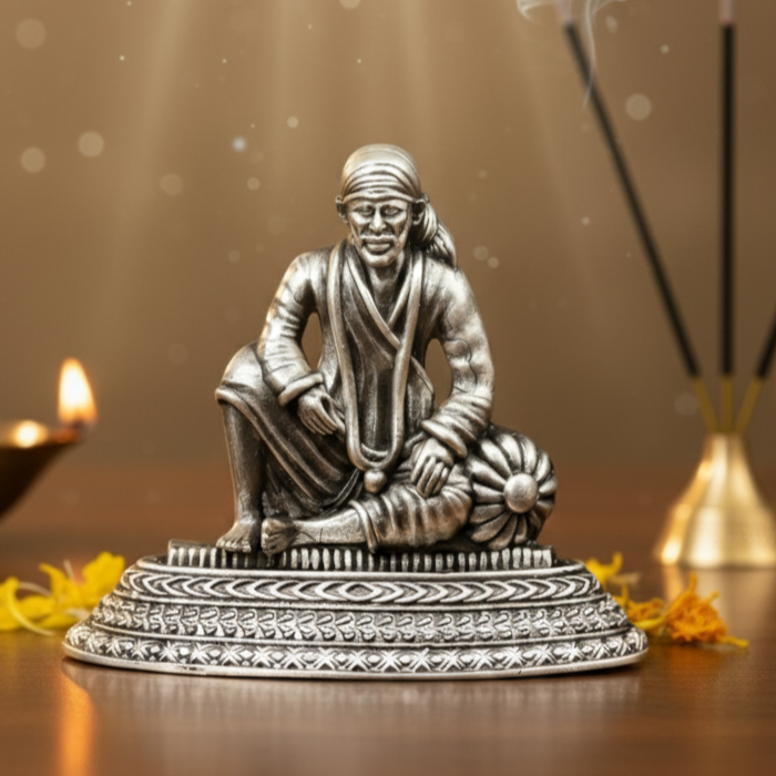 Buy 92.5 Sterling Silver Diwan Sai Baba idol