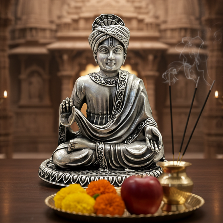Swaminarayan Silver Idol : The Guiding Light of Spiritual Wisdom