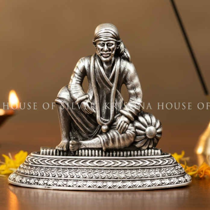 Buy 92.5 Sterling Silver Diwan Sai Baba idol