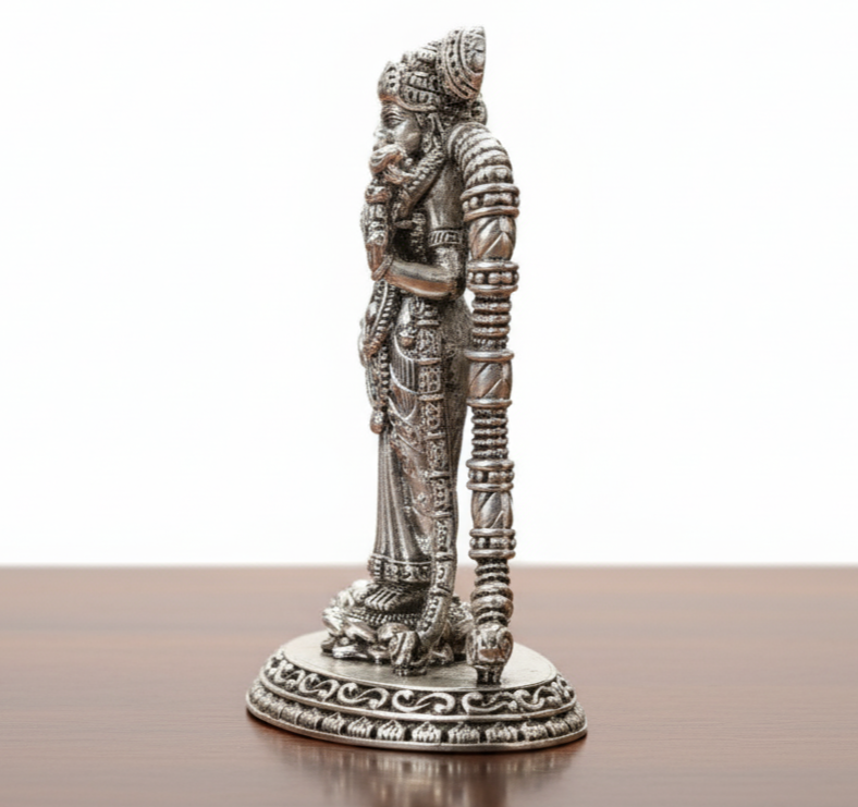 Antique Finish Silver Andalama Idol - Traditional Design
