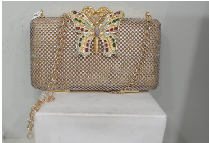 92.5 Silver Butterfly Design Handcrafted Purse