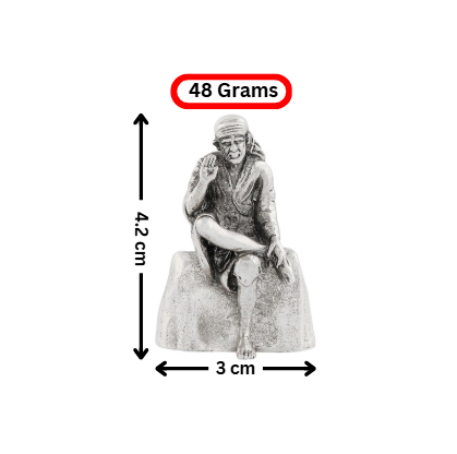 Silver Shridi Sai Baba idol - Krishna House Of Silver