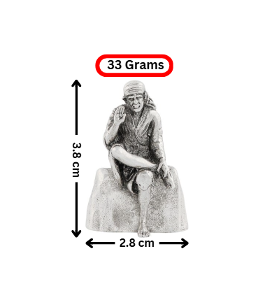 Silver Shridi Sai Baba idol - Krishna House Of Silver