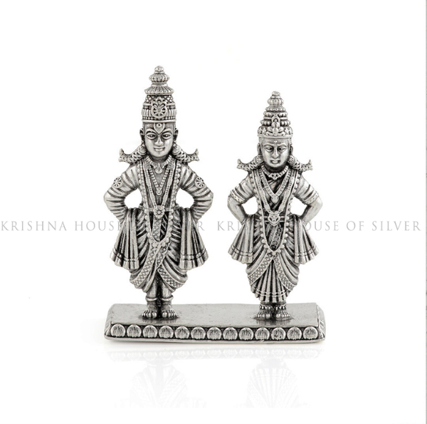 Silver Vithal and Rukmini Idol