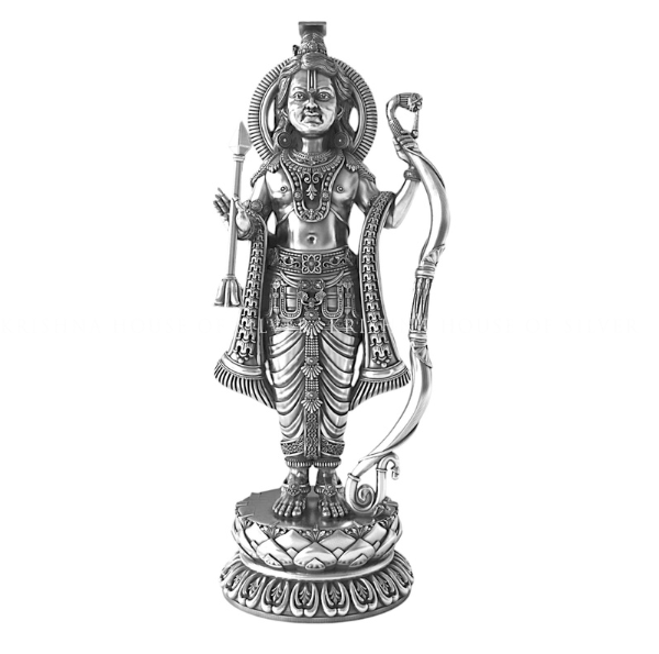 92.5 Silver Ram Lalla & Balarama Idol- With Intricate Details