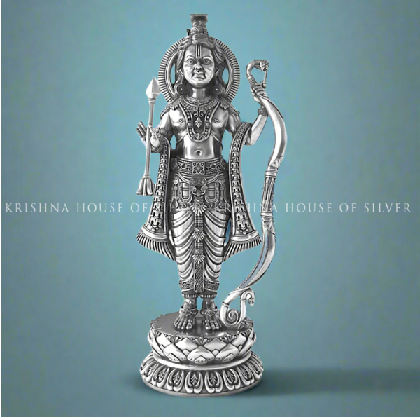 92.5 Silver Ram Lalla & Balarama Idol- With Intricate Details