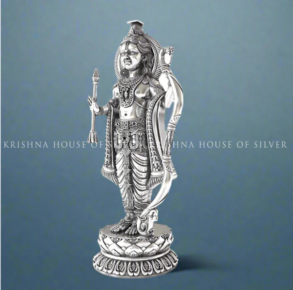 92.5 Silver Ram Lalla & Balarama Idol- With Intricate Details