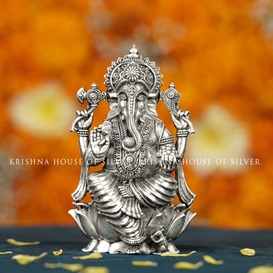 Buy Silver Ganesha Murthy Online - Krishna House Of Silver