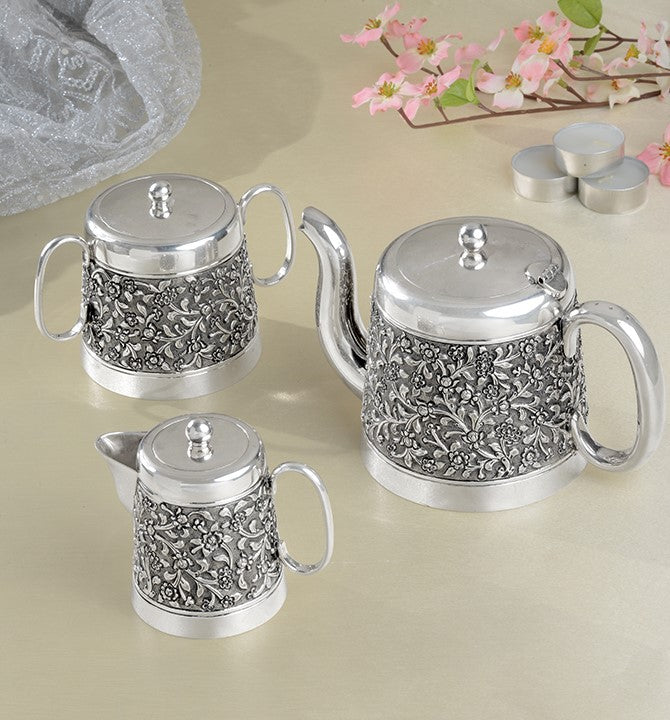 Antique Nakshi Silver Mug Sets