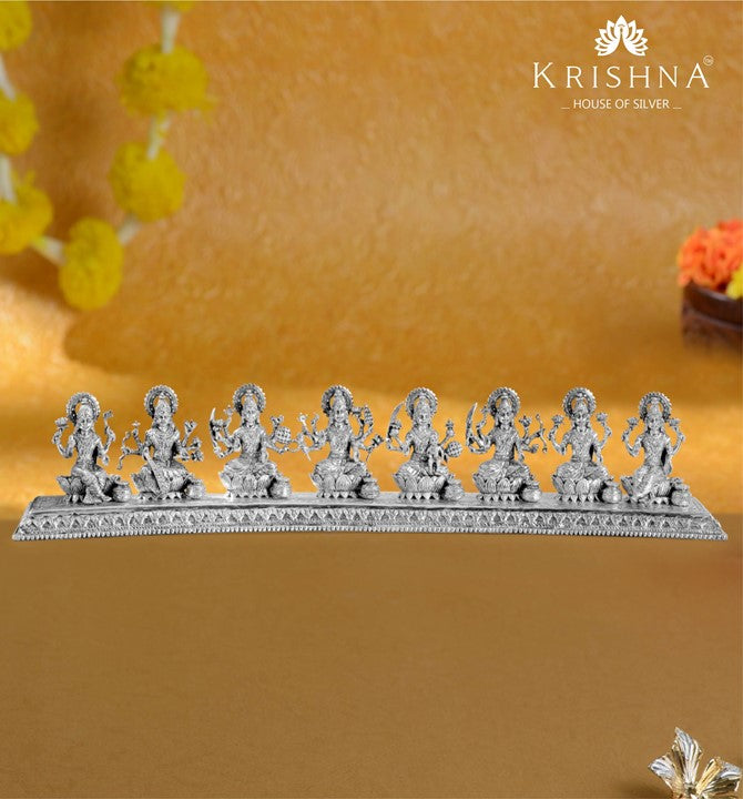 Handcrafted Antique Silver Ashtalakshmi Idol