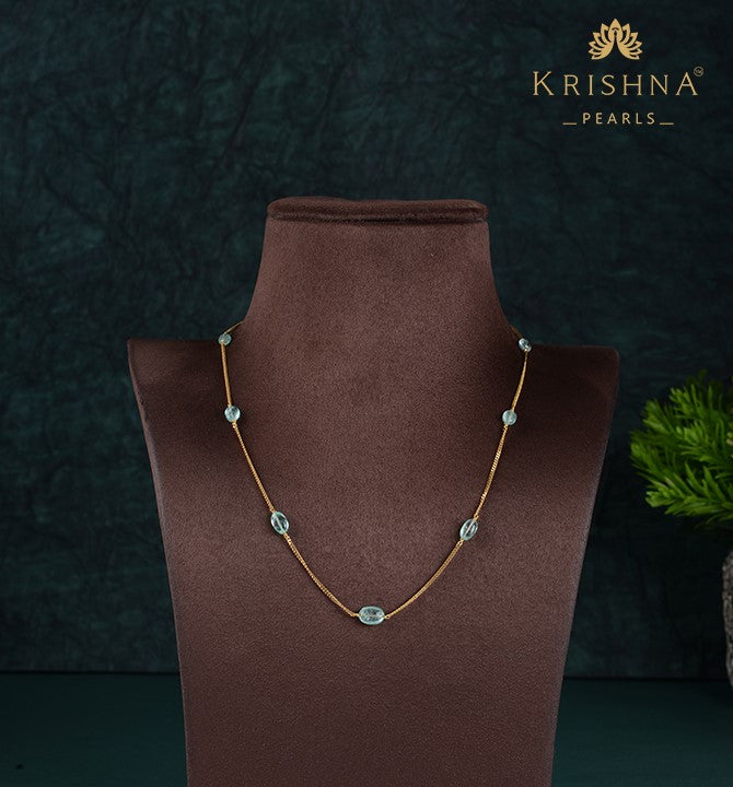 Blue Tanzanite Gold Chain