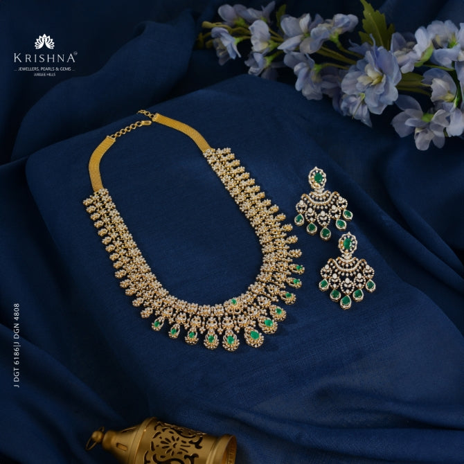 Luxe Long Diamond Haram Set