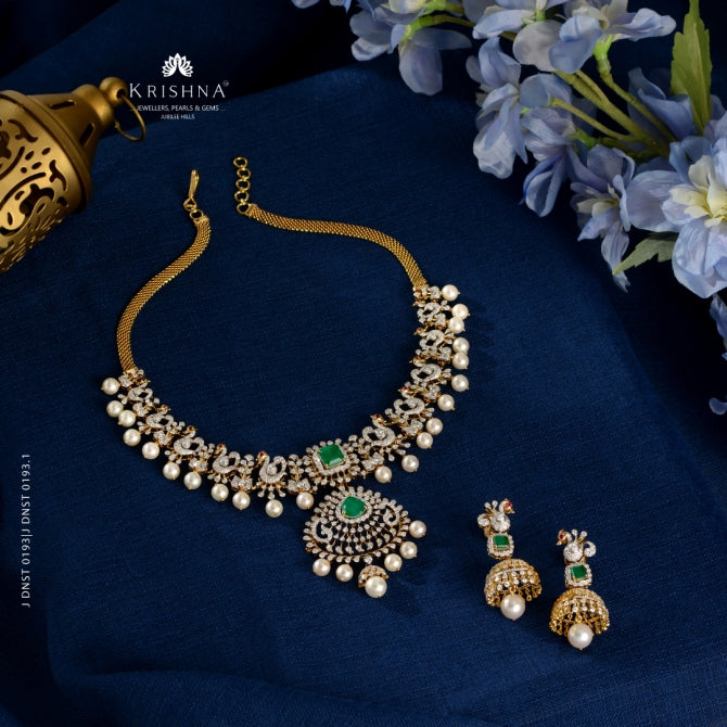 Mayūraḥ Diamond Necklace Sets
