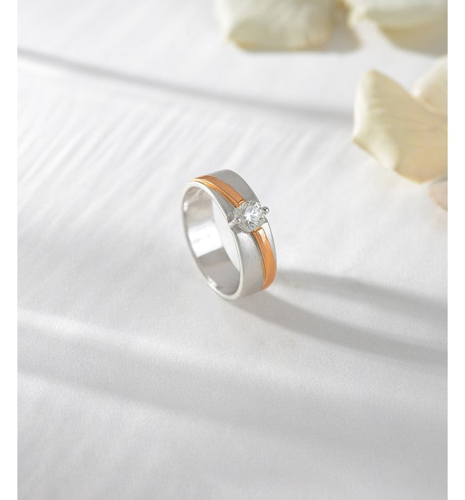 Striking Round Cut Solitaire Diamond Ring