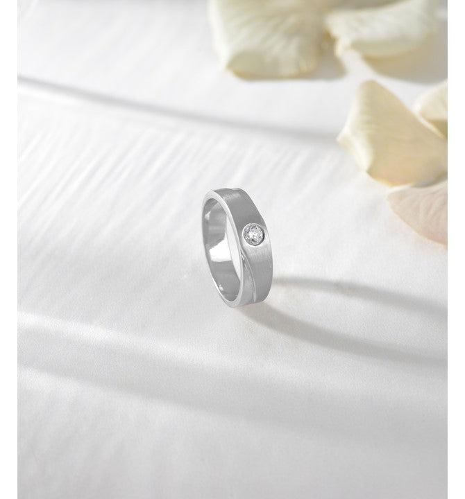 Round Cut Solitaire Diamond Ring For Men