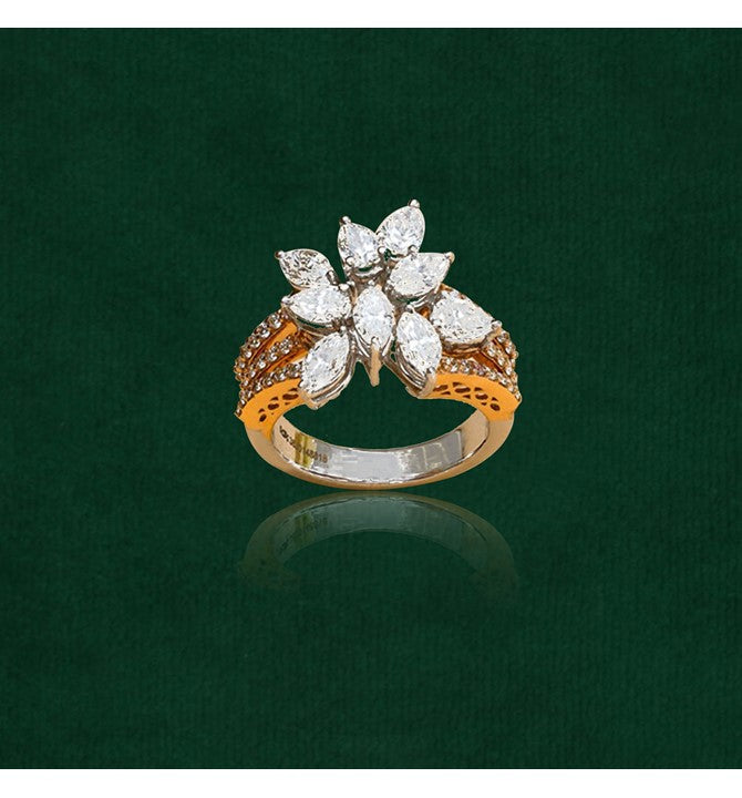 Diamond Flower Ring