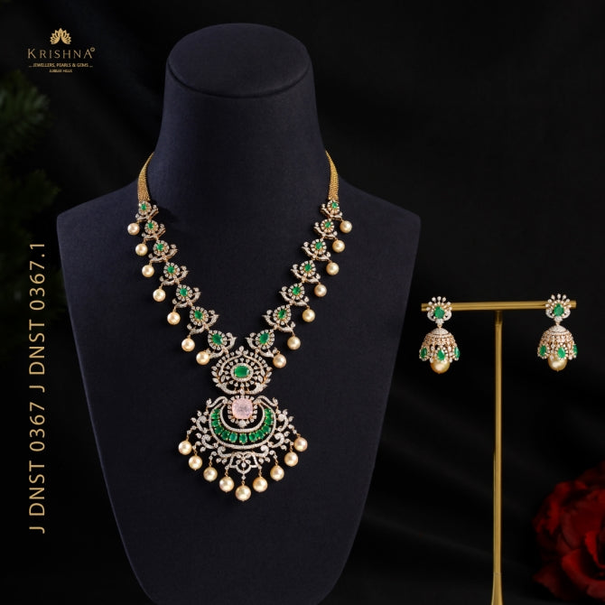 Luxy Diamond Necklace Set For Bride