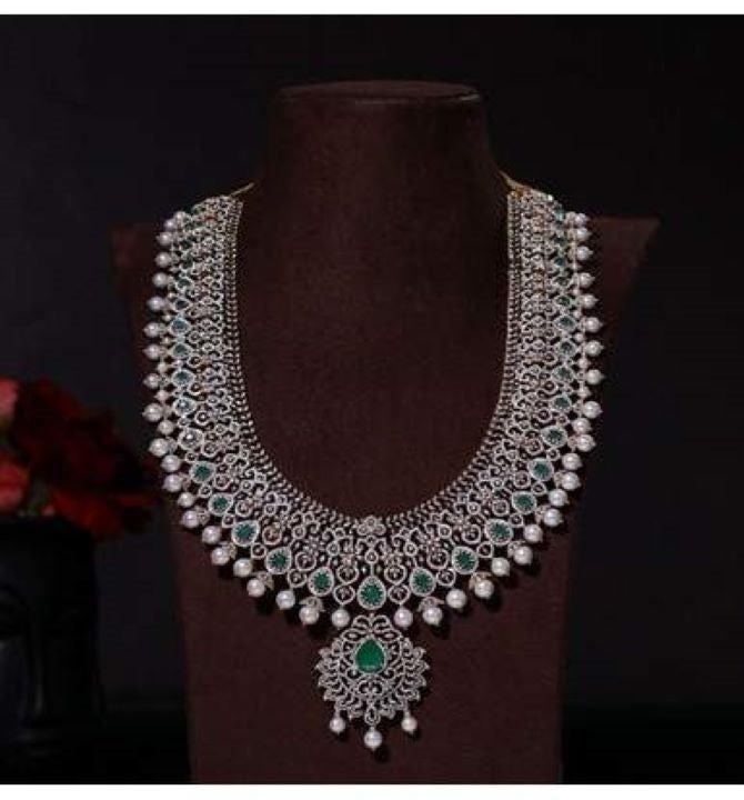 Bridal Diamond Long Haram Necklace
