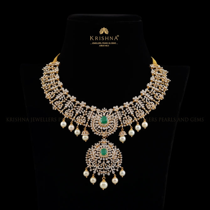 Regal Floral Diamond Necklace