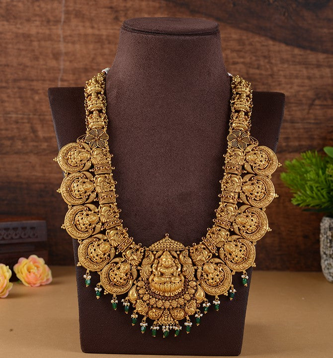 Traditional Lakshmi Peacock Haram Necklace