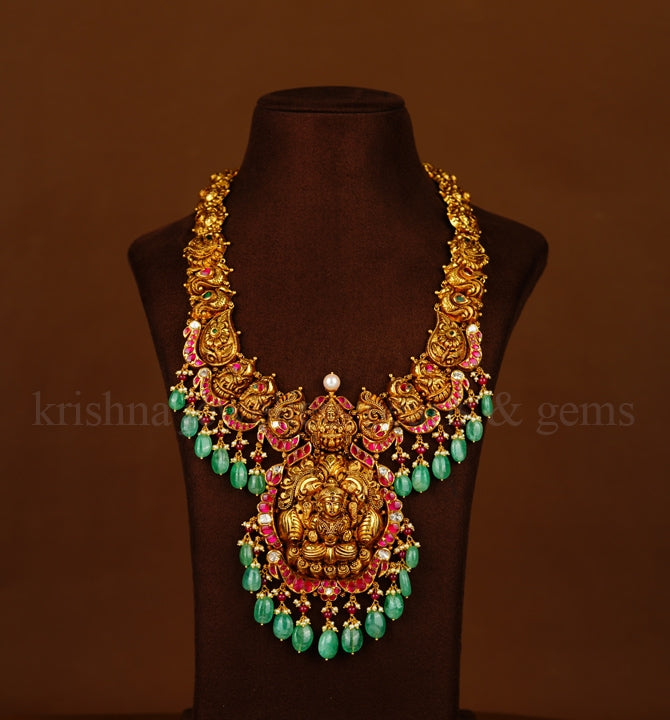 Laxmi Motif Gold Nakshi Haram