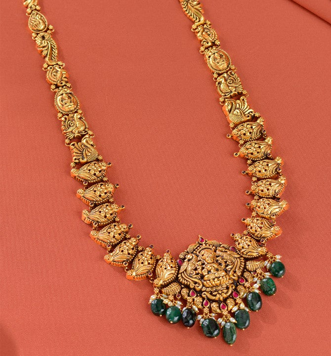 Long Mango Haram Designs in Gold