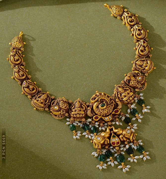 Divine Motif Gold Necklace