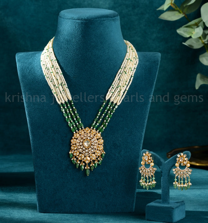 Gold and Polki Rani Haar Set